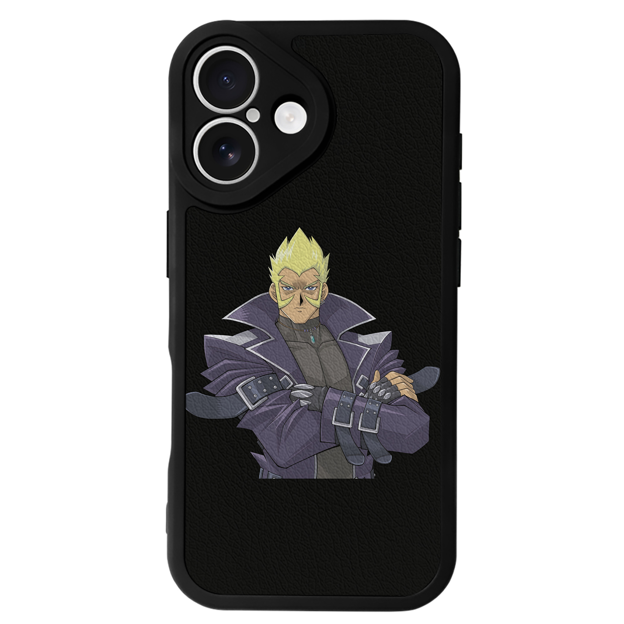 （画像用） 遊☆戯☆王 Yu-Gi-Oh! 【iPhone 16シリーズ対応】シリコンスマホケース（レザー調） 材質：シリコン